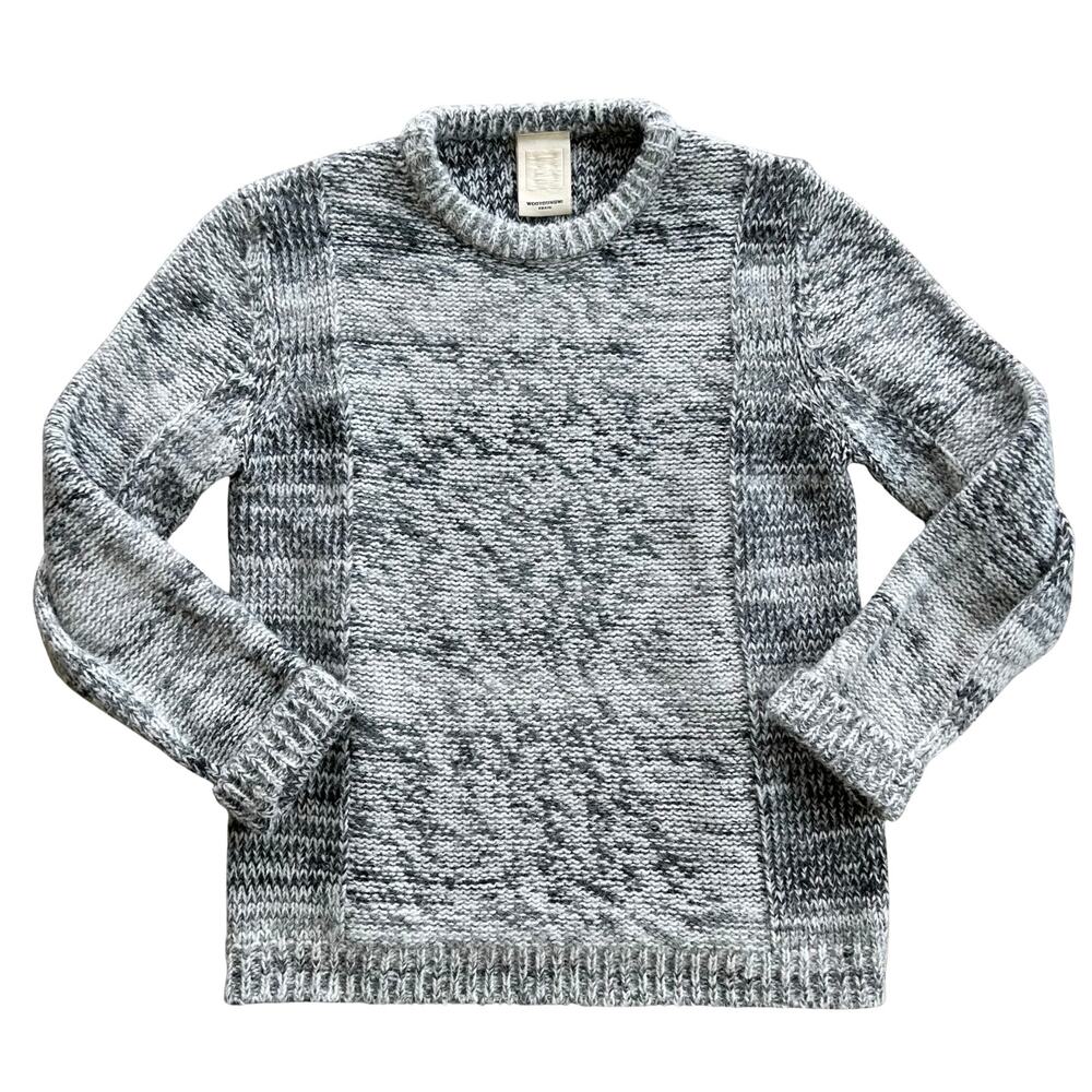 Wooyoungmi Paris Grey Marled Chunky Knit Crewneck Sweater Mens 50 Large Korea
